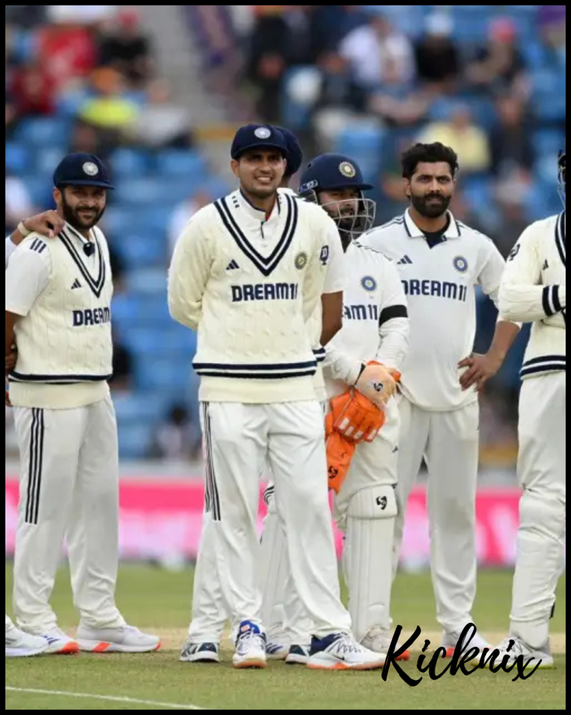 India team with captain Shubman Gill on disappointed look as their review is lost