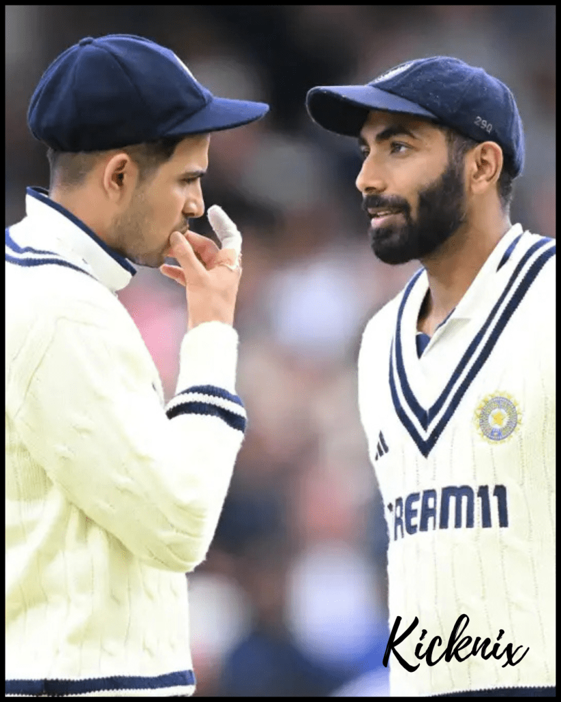 Indian captain Shubman Gill and Indian premium fast bowler Jasprit Bumrah discussing on the game plan at middle of the first test against England.